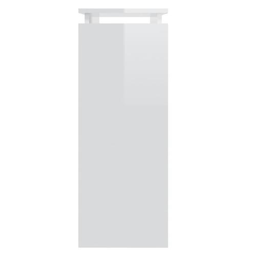 Konsolbord 80x30x80 cm konstrueret træ hvid højglans