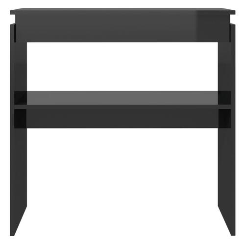 Konsolbord 80x30x80 cm konstrueret træ sort højglans
