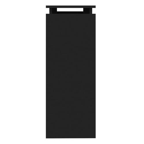 Konsolbord 102x30x80 cm konstrueret træ sort
