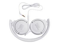 JBL Tune 500 kablede on-ear hovedtelefoner - hvid billede