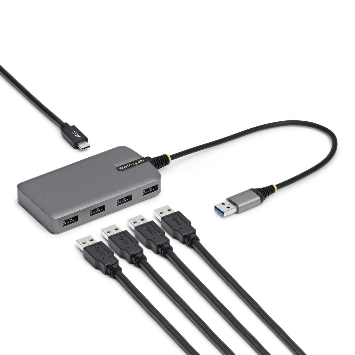 Startech 5G4AC-USB-A-HUB - USB-hub 5 porte, grÃ¥ billede