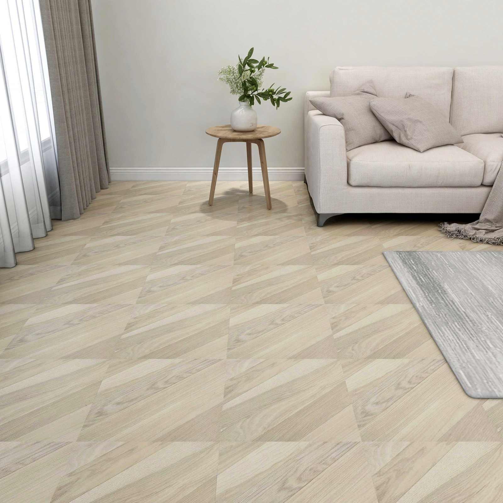 Gulvplanker 55 stk Beige 5,11 m² PVC billede