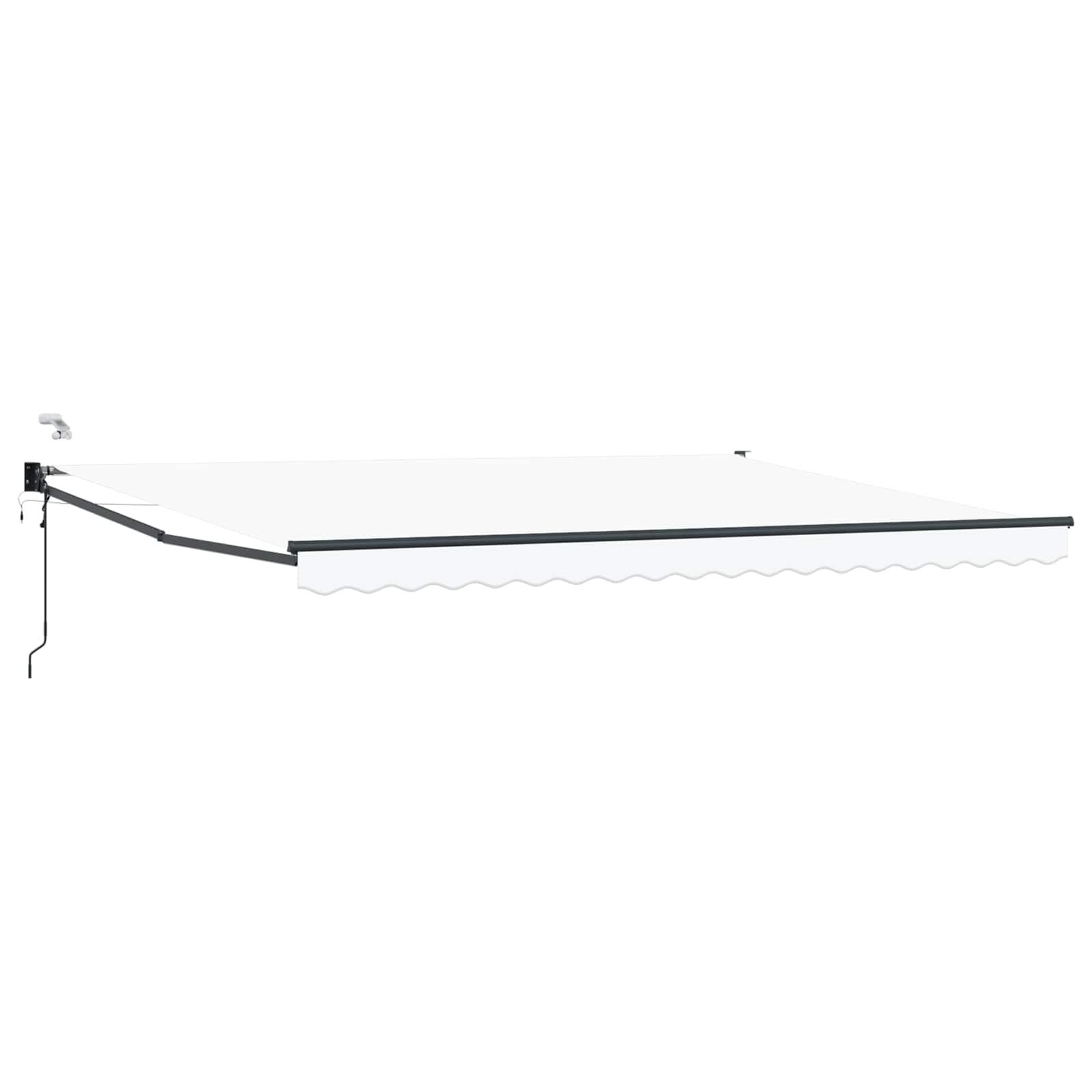 Elektrisk Markise med Hvid 4 × 3 m Aluminium billede