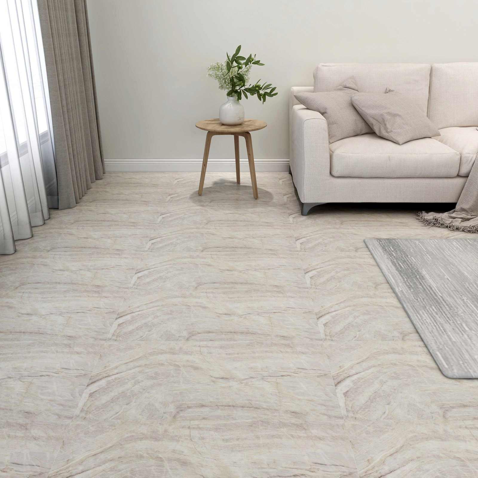 Gulvplanker 55 stk Beige 5,11 m² PVC billede