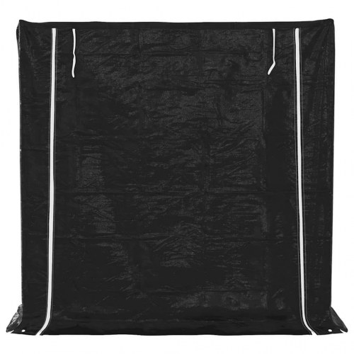 Brændestativ med regnslag 200 × 60 × 200 cm - galvaniseret stål