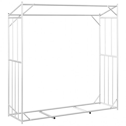 Brændestativ med regnslag 200 × 60 × 200 cm - galvaniseret stål
