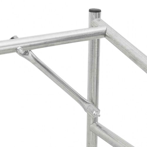 Brændestativ med regnslag 200 × 60 × 200 cm - galvaniseret stål