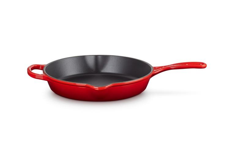 Le Creuset rund allroundpande 26 cm - rød, emaljeret støbejern, 2 l billede
