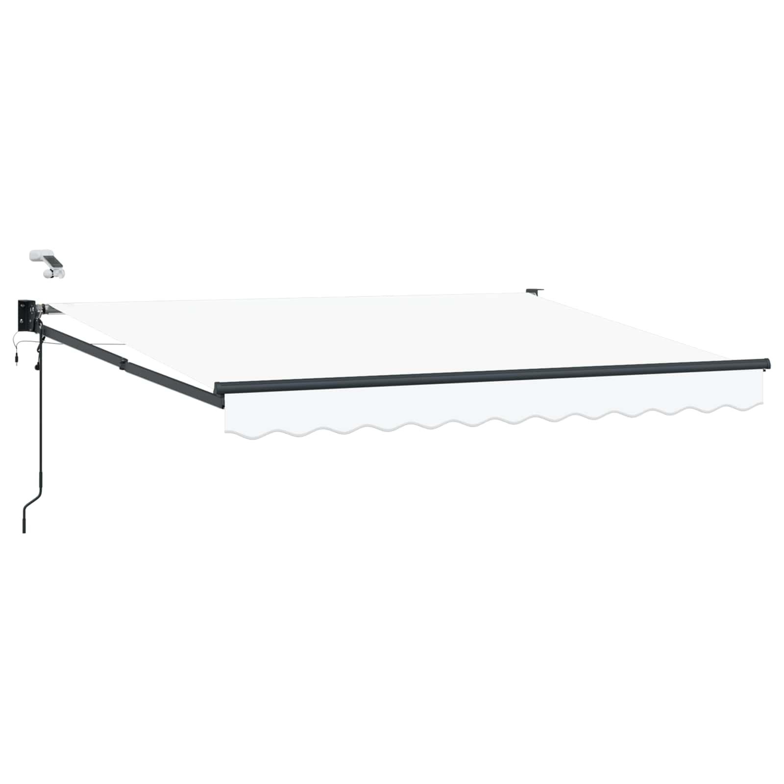 Elektrisk Markise med Hvid 3 x 2,5 m Aluminium billede