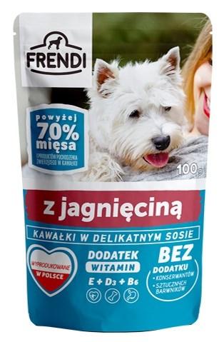 Frendi vådfoder til hund – stykker i delikat sauce med lam, 100 g billede