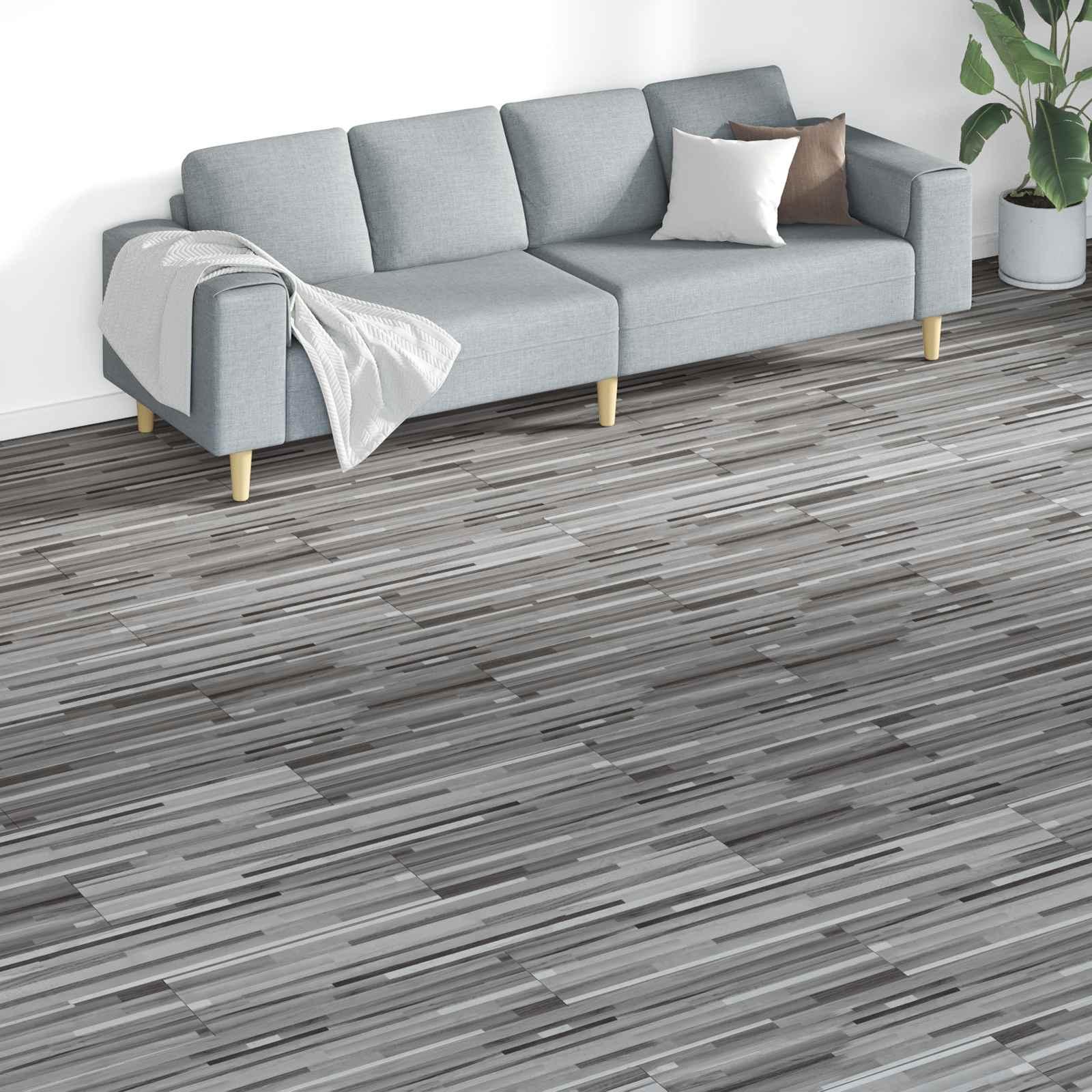 Gulvplanker 18 stk Grå 5,26 m² PVC billede