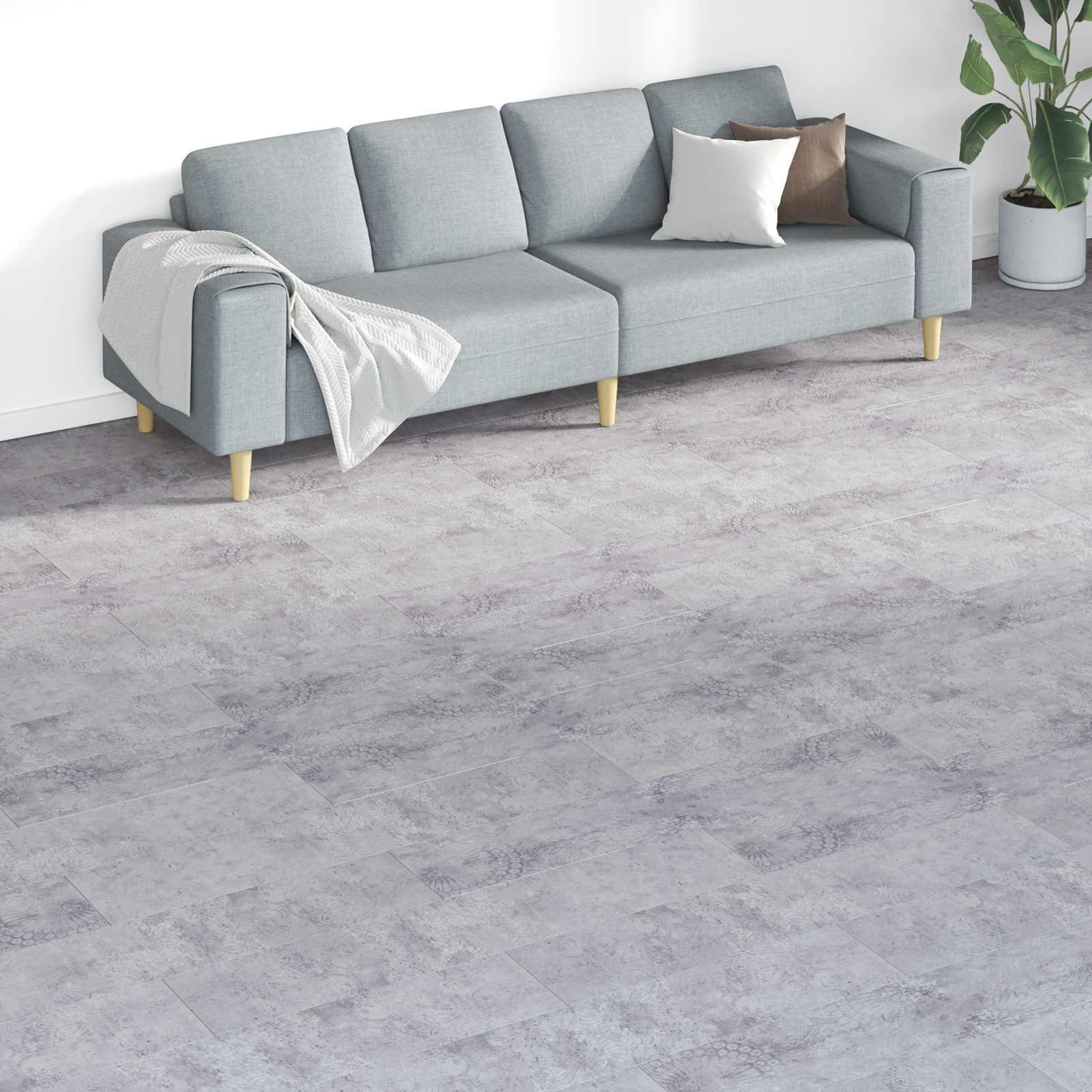 Gulvplanker 18 stk Grå 5,26 m² PVC billede
