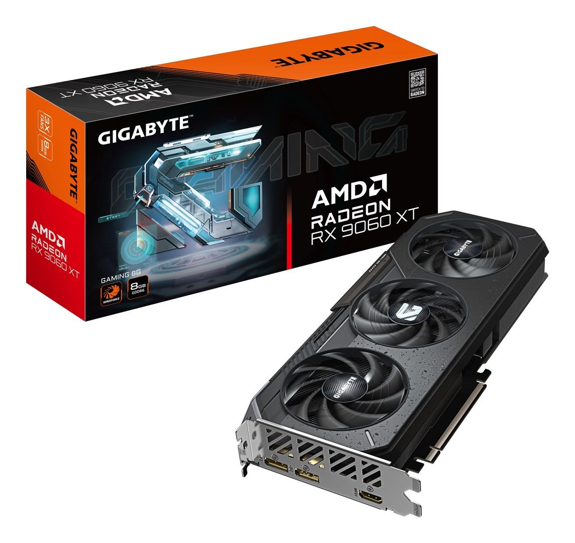 Gigabyte Radeon RX 9060 XT Gaming 8G grafikkort - 8 GB GDDR6, PCIe 5.0