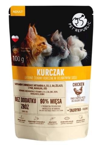 Pet Republic Adult vådfoder til kat – Finthakket kylling, 100 g billede