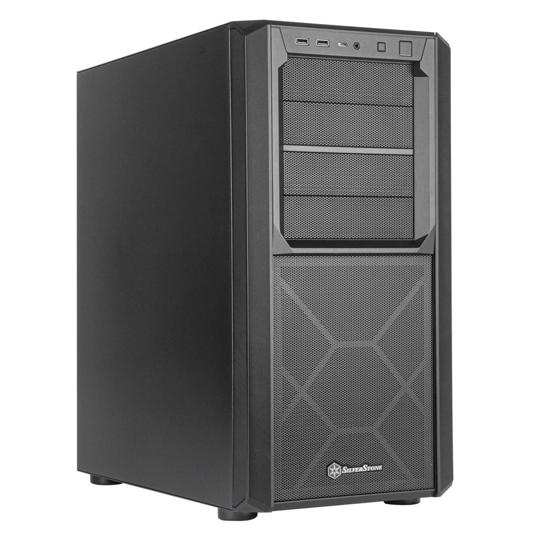 PC kabinet SilverStone SETA D1 midi tower - sort