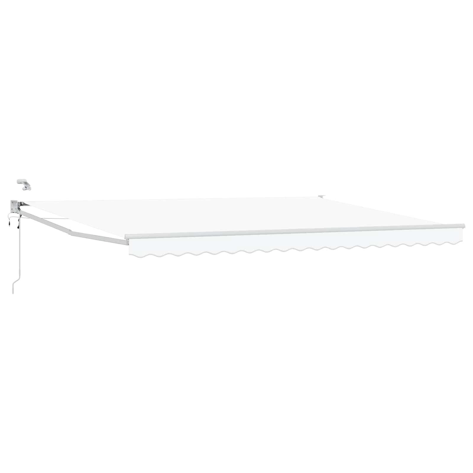 Elektrisk Markise med Hvid 4 × 3 m Aluminium billede