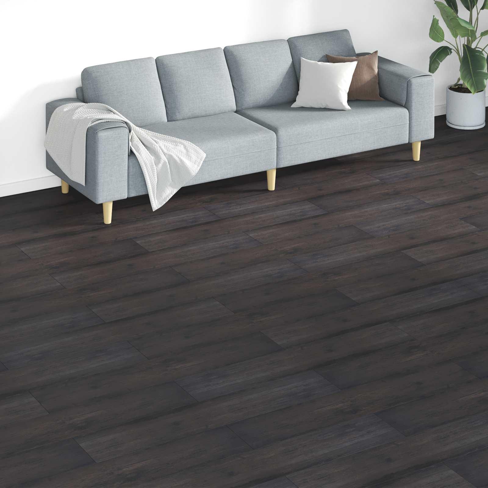 Gulvplanker 18 stk Mørkegrå 5,26 m² PVC billede