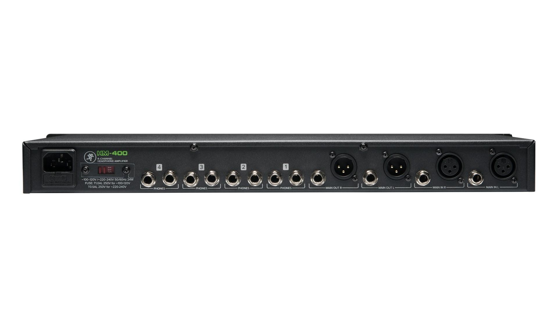 Mackie HM‑400 hovedtelefonforstærker - sort, 4 kanaler, rackmonterbar billede