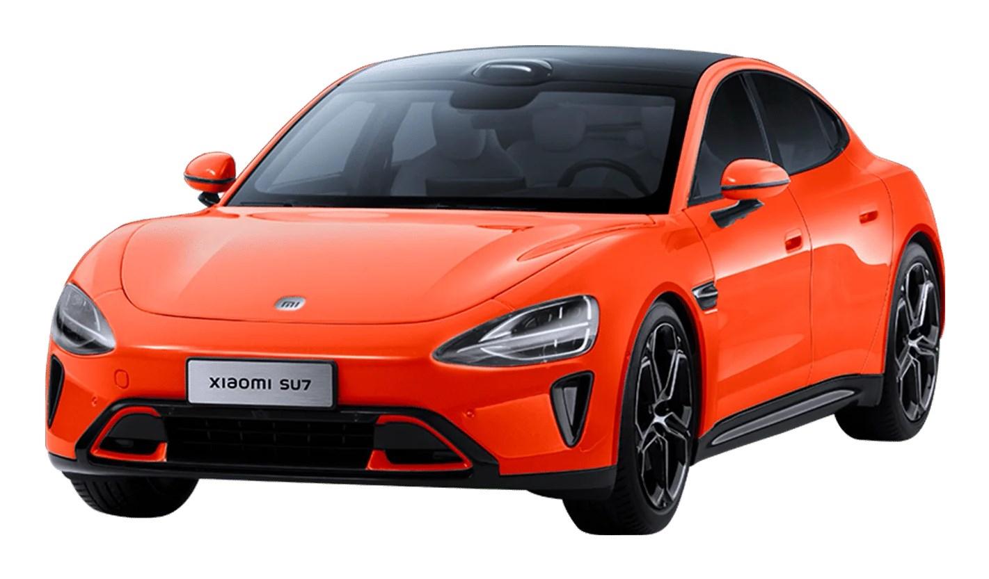 Xiaomi SU7 1:18 die-cast modelbil - Orange billede