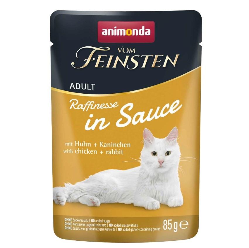 animonda Vom Feinsten Raffinesse i sauce - kylling med kanin vådfoder til kat, 85 g billede