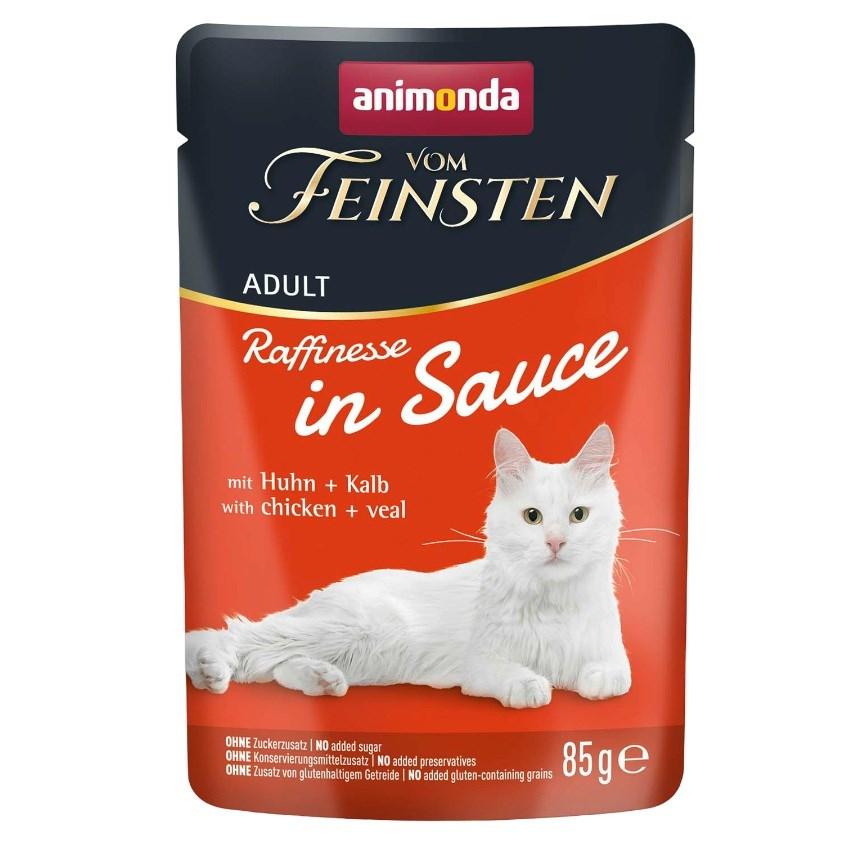 animonda Vom Feinsten Raffinesse i sauce - kylling og kalv, vådfoder til kat - 85 g billede
