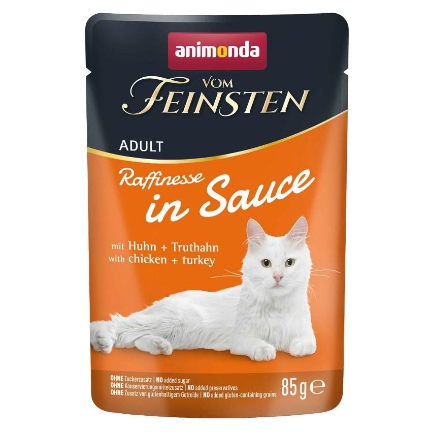 animonda Vom Feinsten Raffinesse i sauce - kylling med kalkun vådfoder til kat - 85 g billede