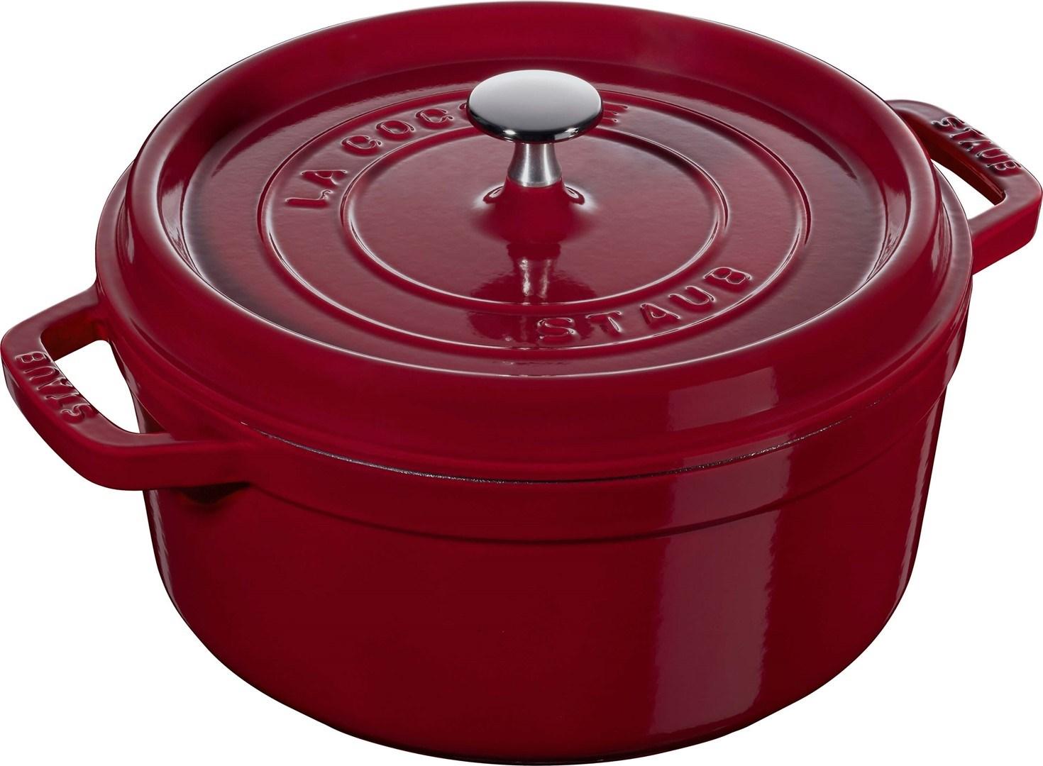 Staub La Cocotte rund støbejernsgryde 6,7 l - kastanje billede