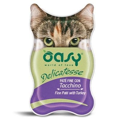 Oasy Delicatesse – fin paté med kalkun, vådfoder til kat – 85 g billede