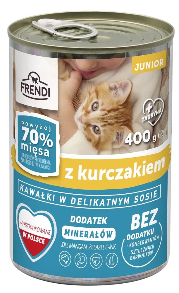 Frendi Junior vådfoder til kat – kyllingestykker i delikat sauce, 400 g billede