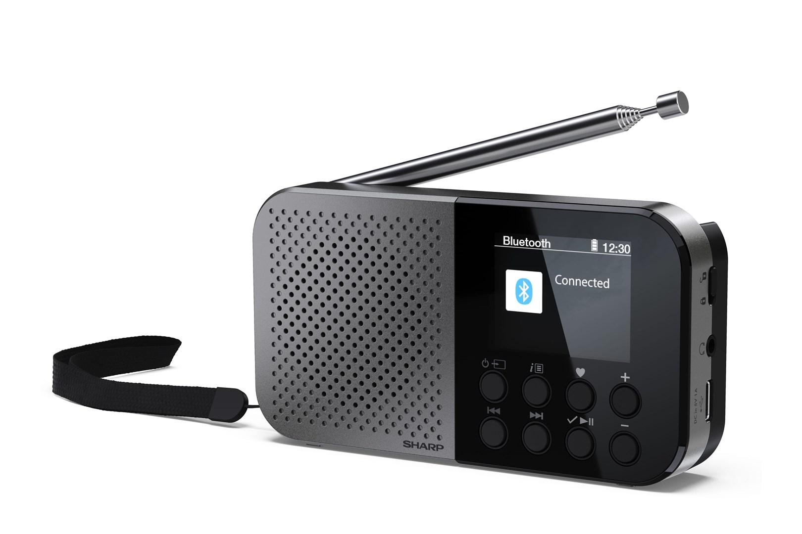 Sharp DR-P520 personlig digitalradio - grå, DAB+/FM, Bluetooth