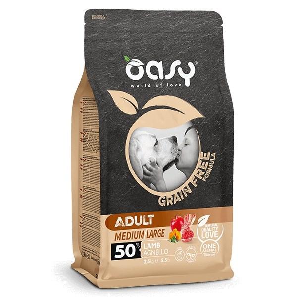 Oasy Grain Free Adult Medium/Large Lam – tørfoder til hunde 12 kg billede