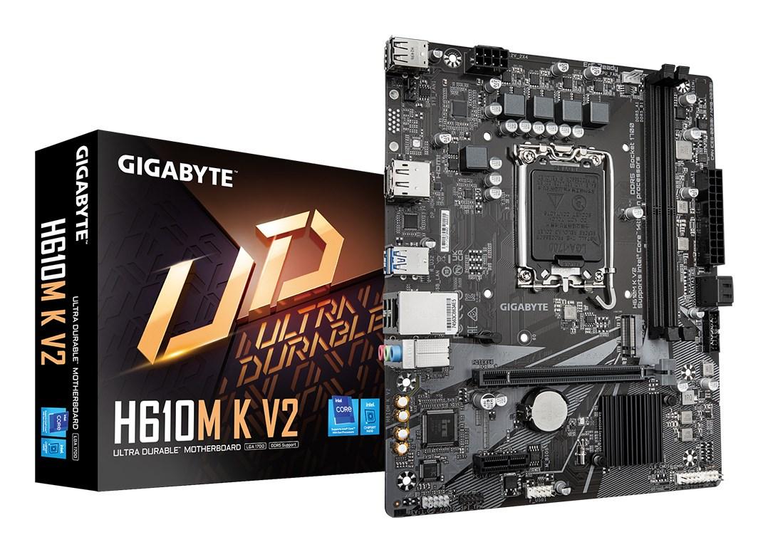 Gigabyte H610M K V2 bundkort - LGA1700, DDR5 5600, M.2, 1 GbE, USB 3.2 Gen 1