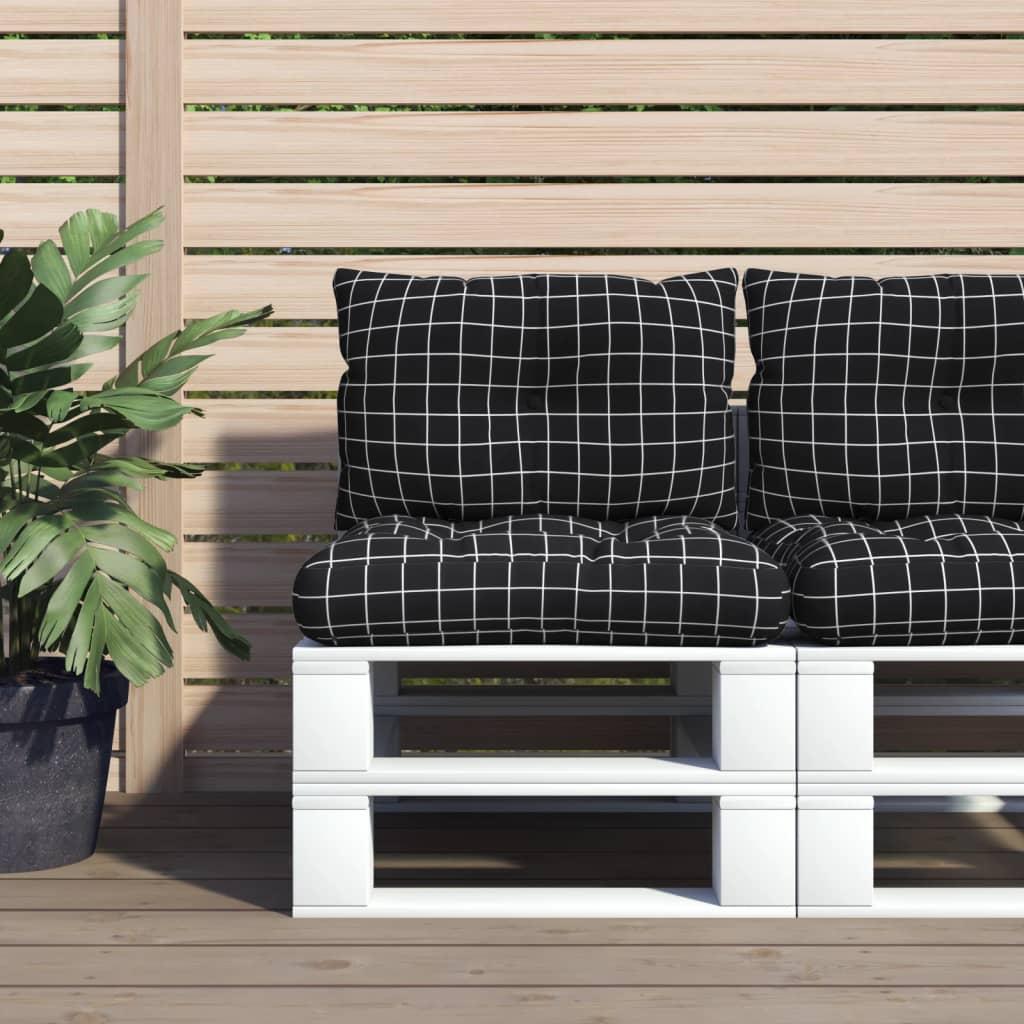 Pallehynder 2 stk. oxfordstof ternet sort