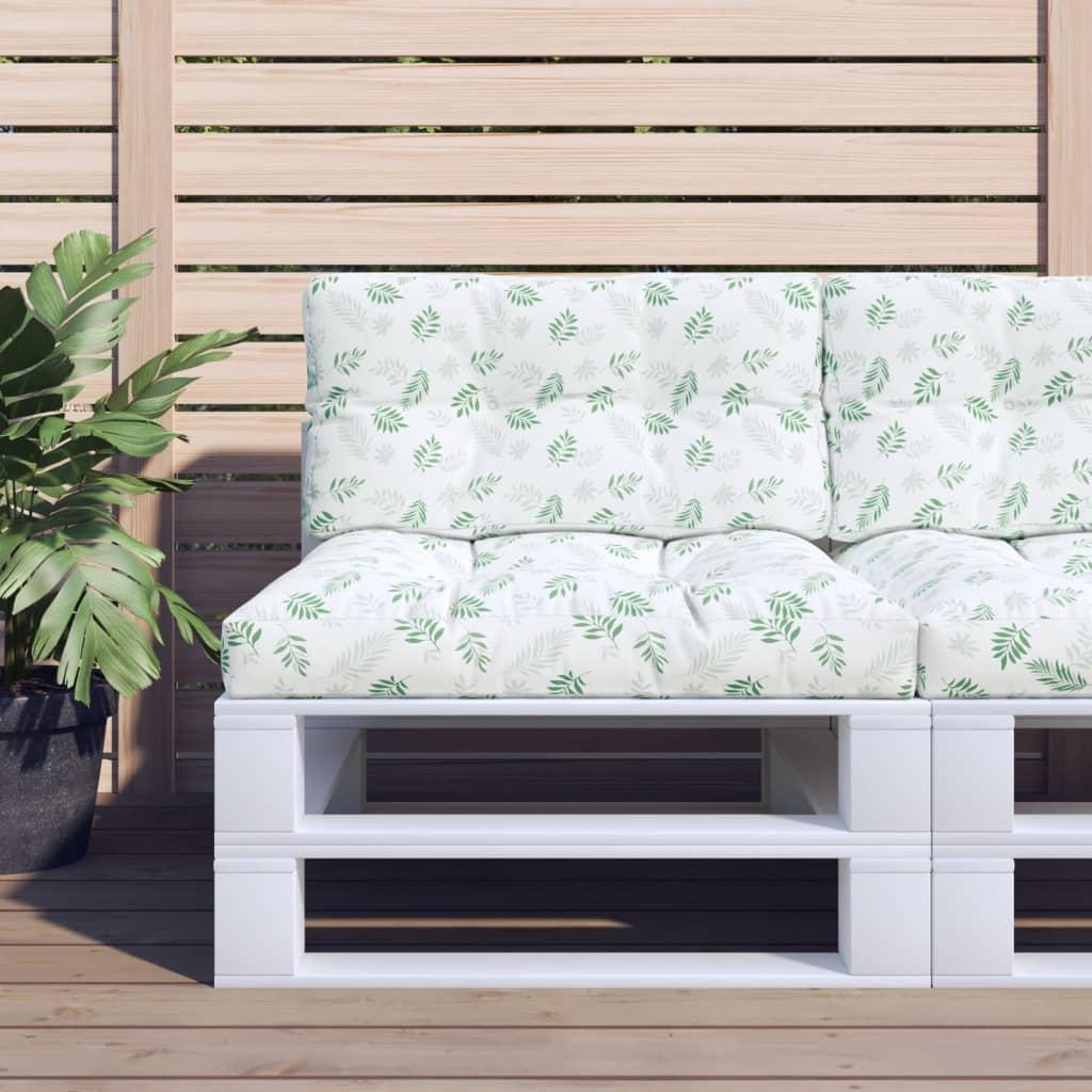 Pallehynde 70x40x12 cm stof bladmønster
