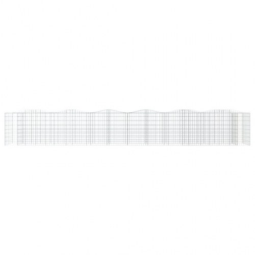 Buet gabion-højbed 600 × 100 × 100 cm i galvaniseret jern