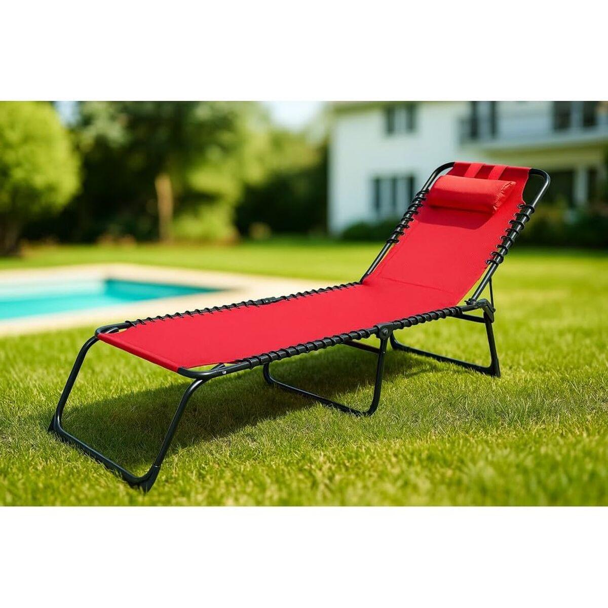 Marbueno solstol - rød 190 × 58 × 27 cm billede