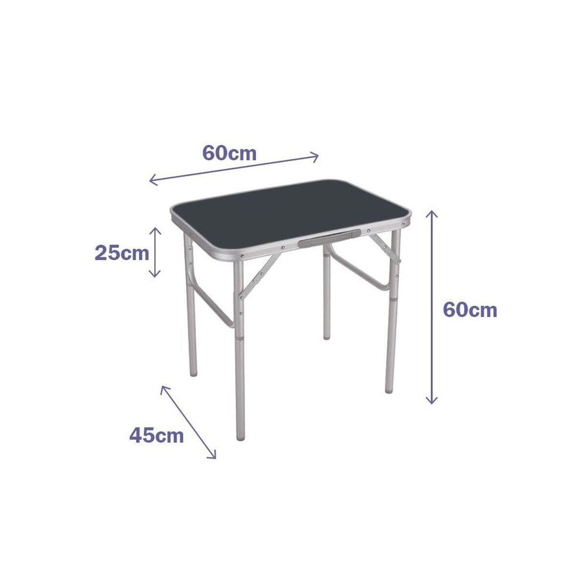 Marbueno sammenklappeligt campingbord - grå 60 × 60 × 45 cm billede