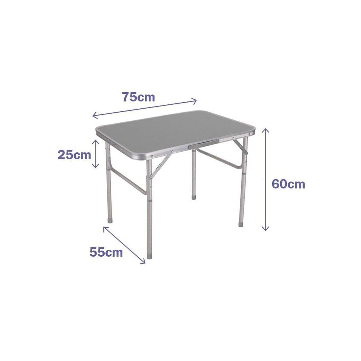 Marbueno sammenklappeligt campingbord - grå 75 × 60 × 55 cm billede