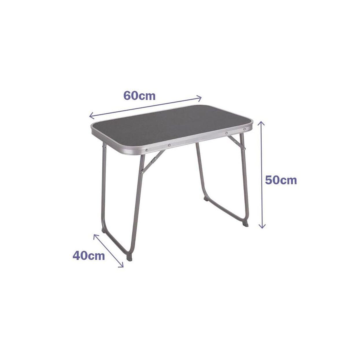Marbueno sammenklappeligt campingbord - grå 60 × 40 × 50 cm billede