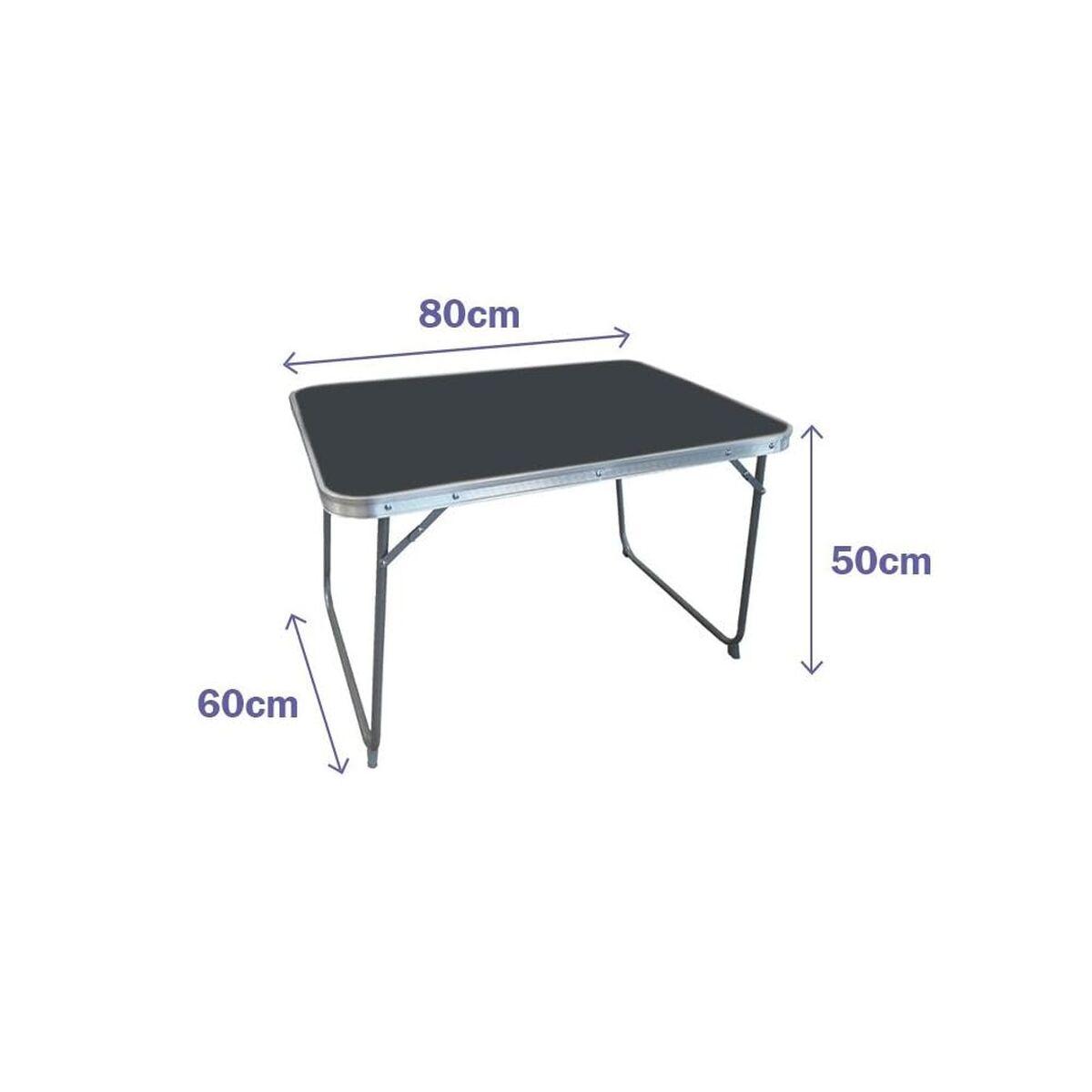 Marbueno sammenklappeligt campingbord - grå 80 × 60 × 50 cm billede
