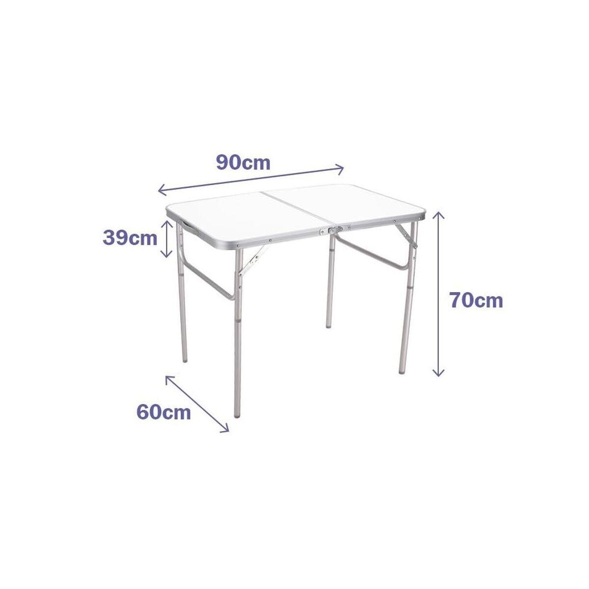 Marbueno sammenklappeligt campingbord - hvid, 90 × 70 × 60 cm billede