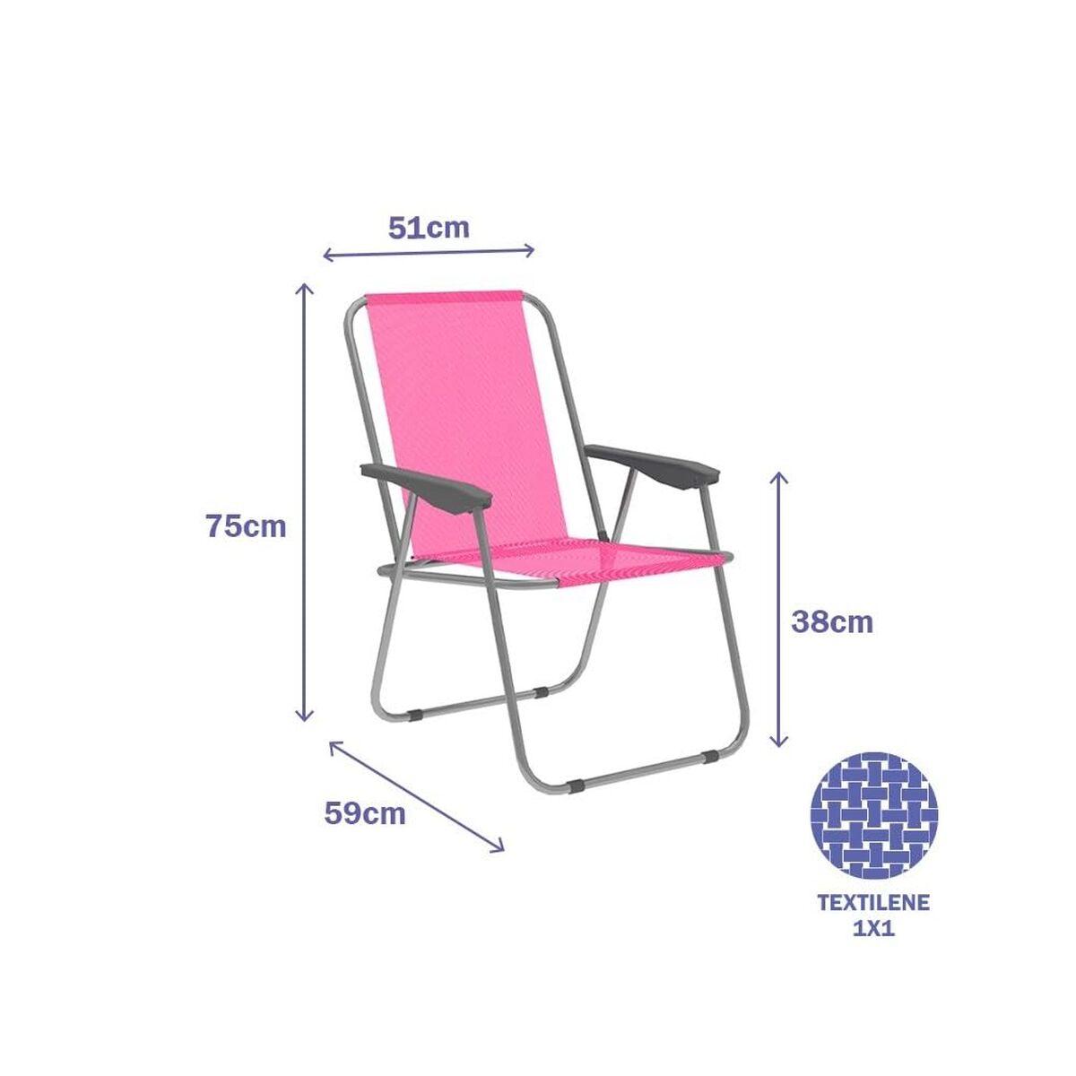 Marbueno polstret campingstol - 59 × 75 × 51 cm, pink billede