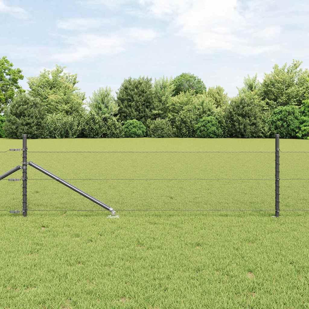 Hegnspæl Grå 100 x 0,5 m (13 mm net) Stål og PVC billede