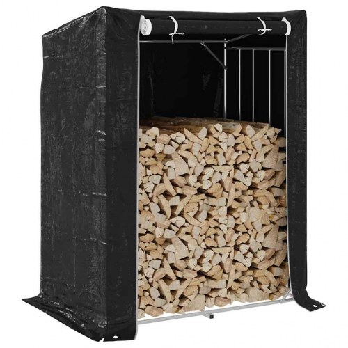Brændestativ med regnslag 150 × 100 × 200 cm - galvaniseret stål