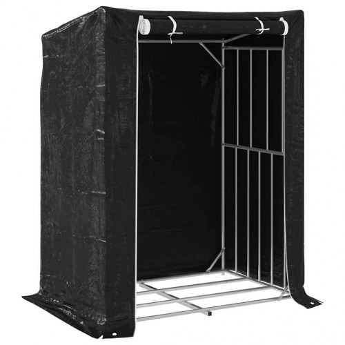 Brændestativ med regnslag 150 × 100 × 200 cm - galvaniseret stål