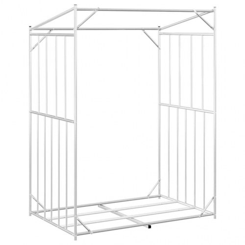 Brændestativ med regnslag 150 × 100 × 200 cm - galvaniseret stål