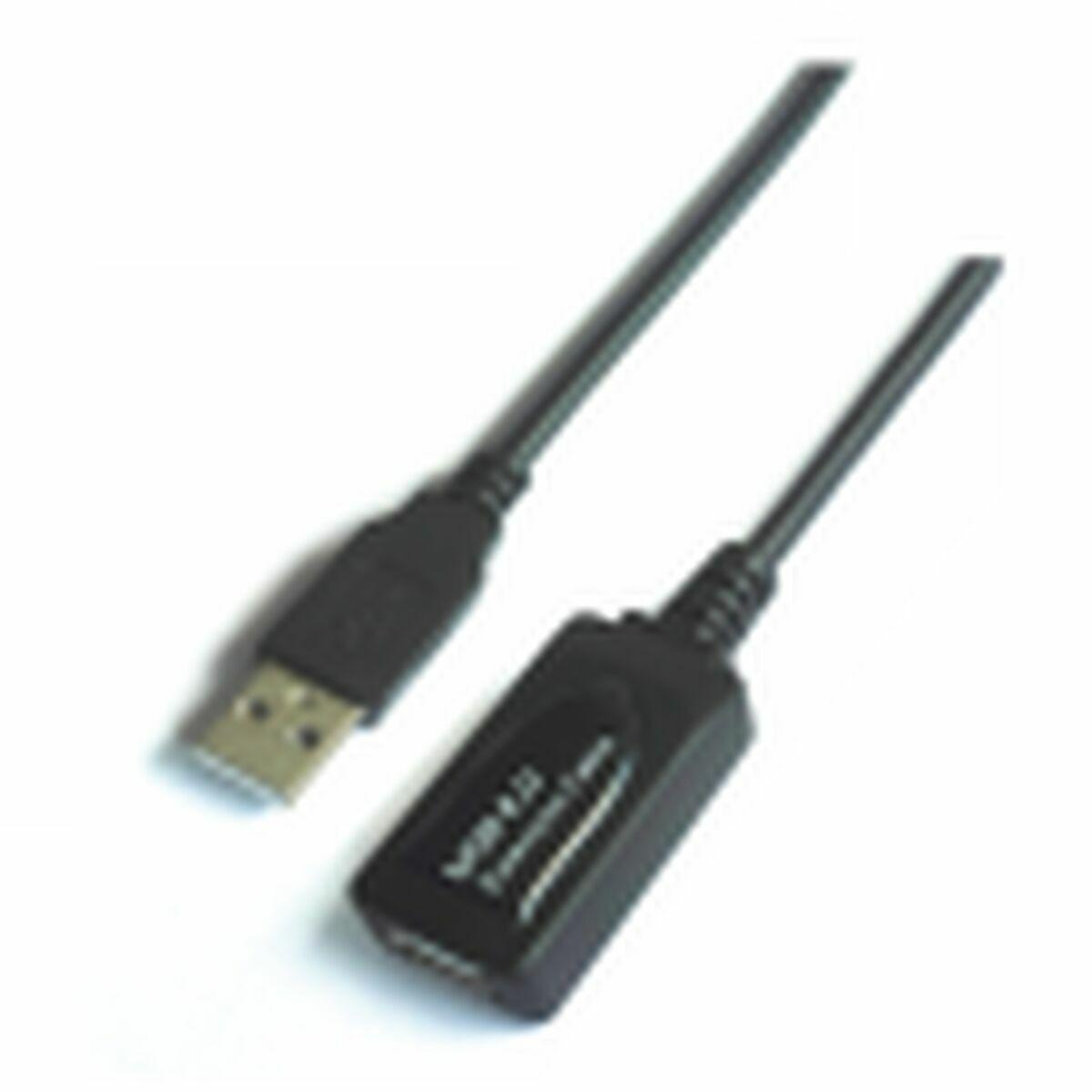 Aisens A101-0019 USB 2.0 forlængerkabel 10 m - Sort billede