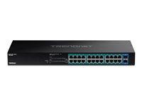 TRENDnet TPE-TG262 - 26‑ports Gigabit PoE+ switch (24x PoE+ + 2x SFP)