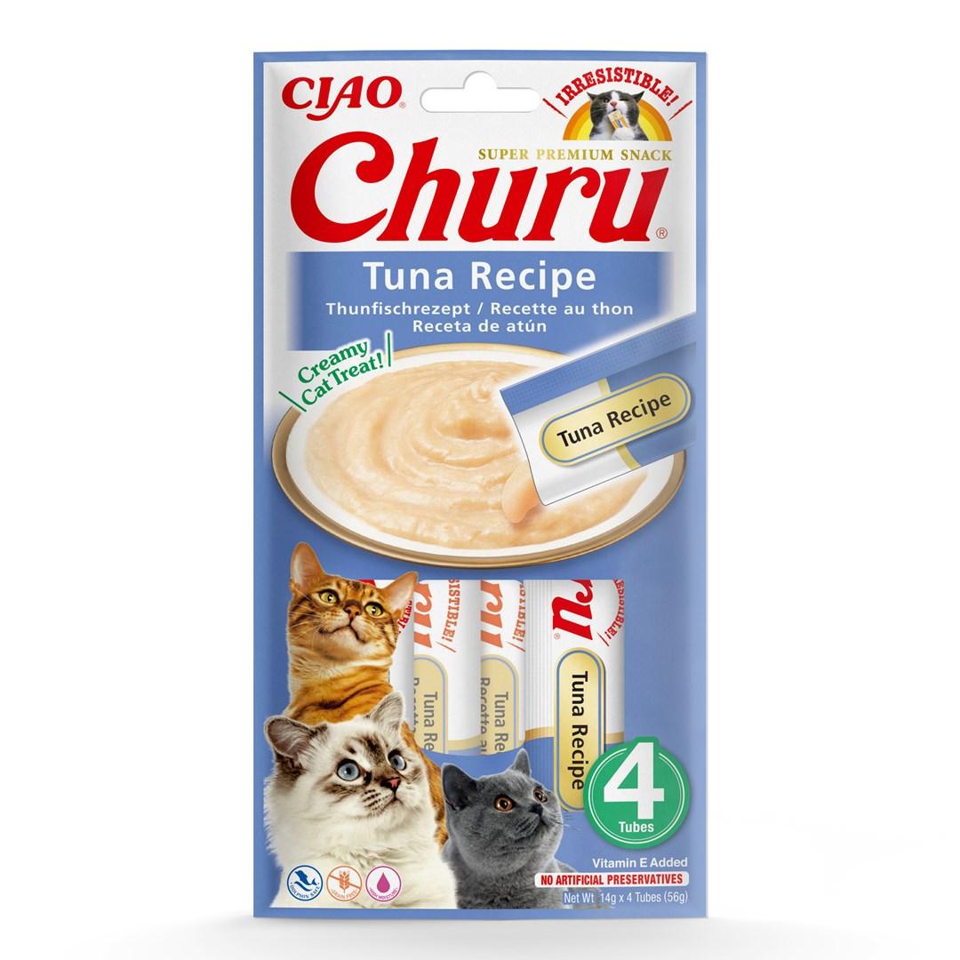INABA Churu Tuna Recipe – kattegodbid i creme, 4×14 g billede