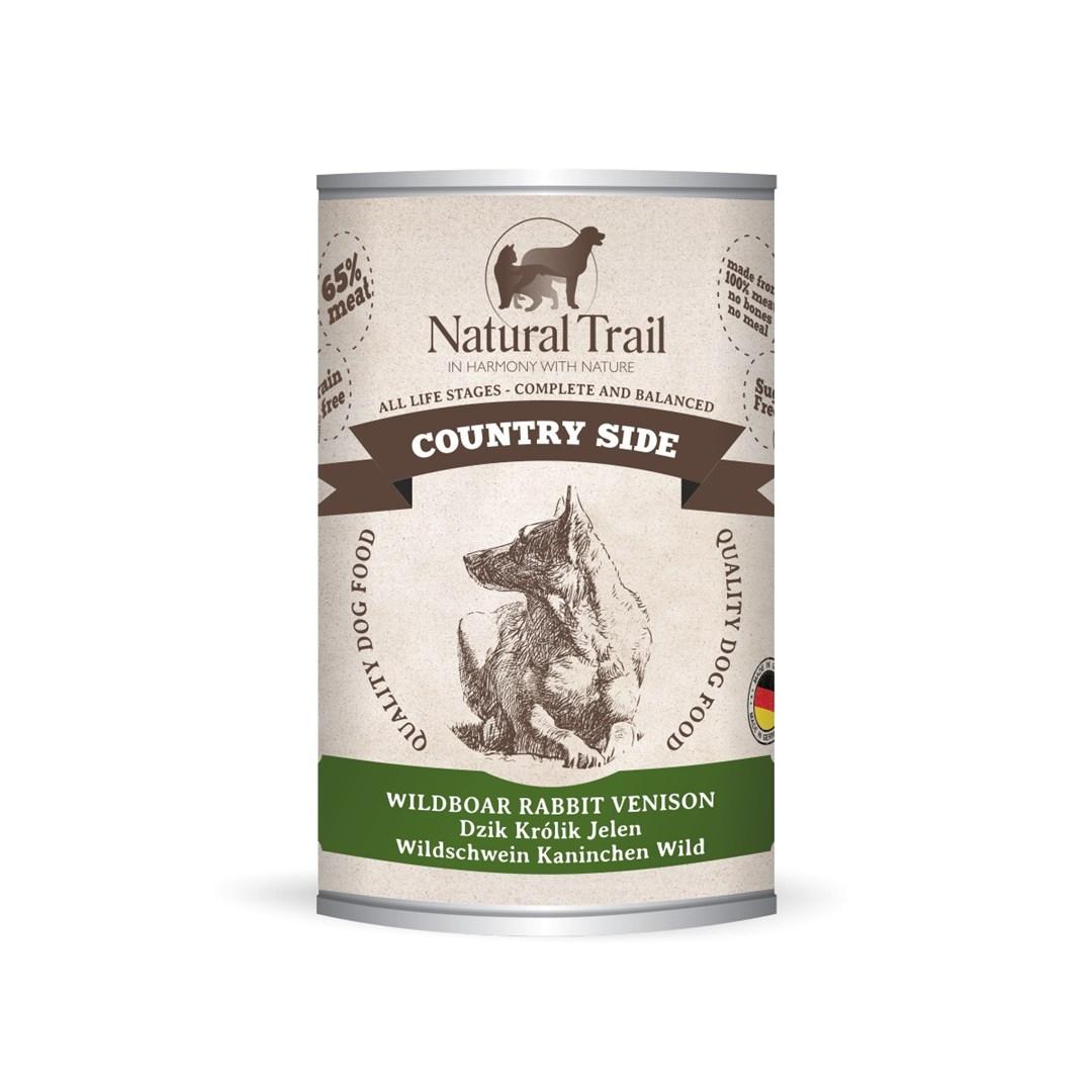 Natural Trail Country Side vådfoder til hund – vildsvin, kanin og hjort 400 g billede
